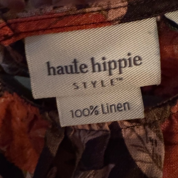 Haute Hippie Floral Blouse - Orange and Purple - Picture 2 of 3